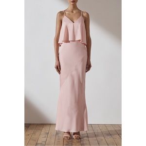 Shona Joy Luxe Bias Frill Slip Dress